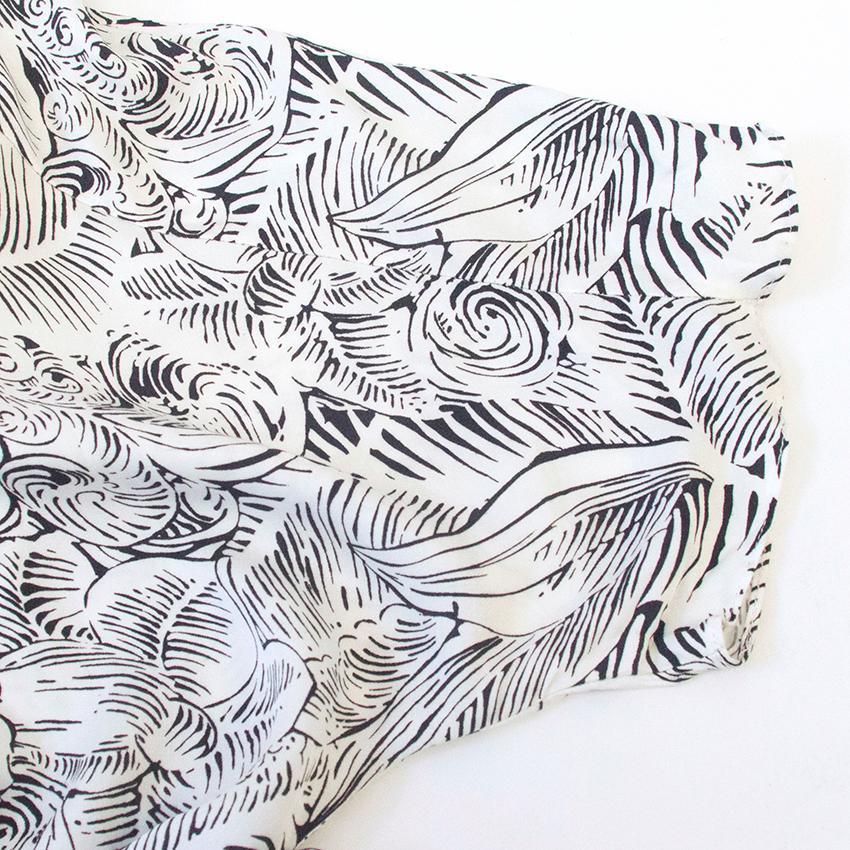 Animale black and white pattern top