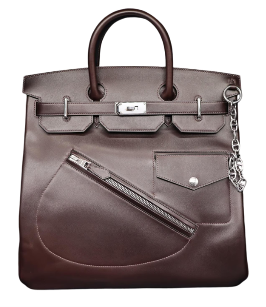 Hermès Haut À Courroies 40 "Rock" Evercolour Marron Ebène Palladium Hardware