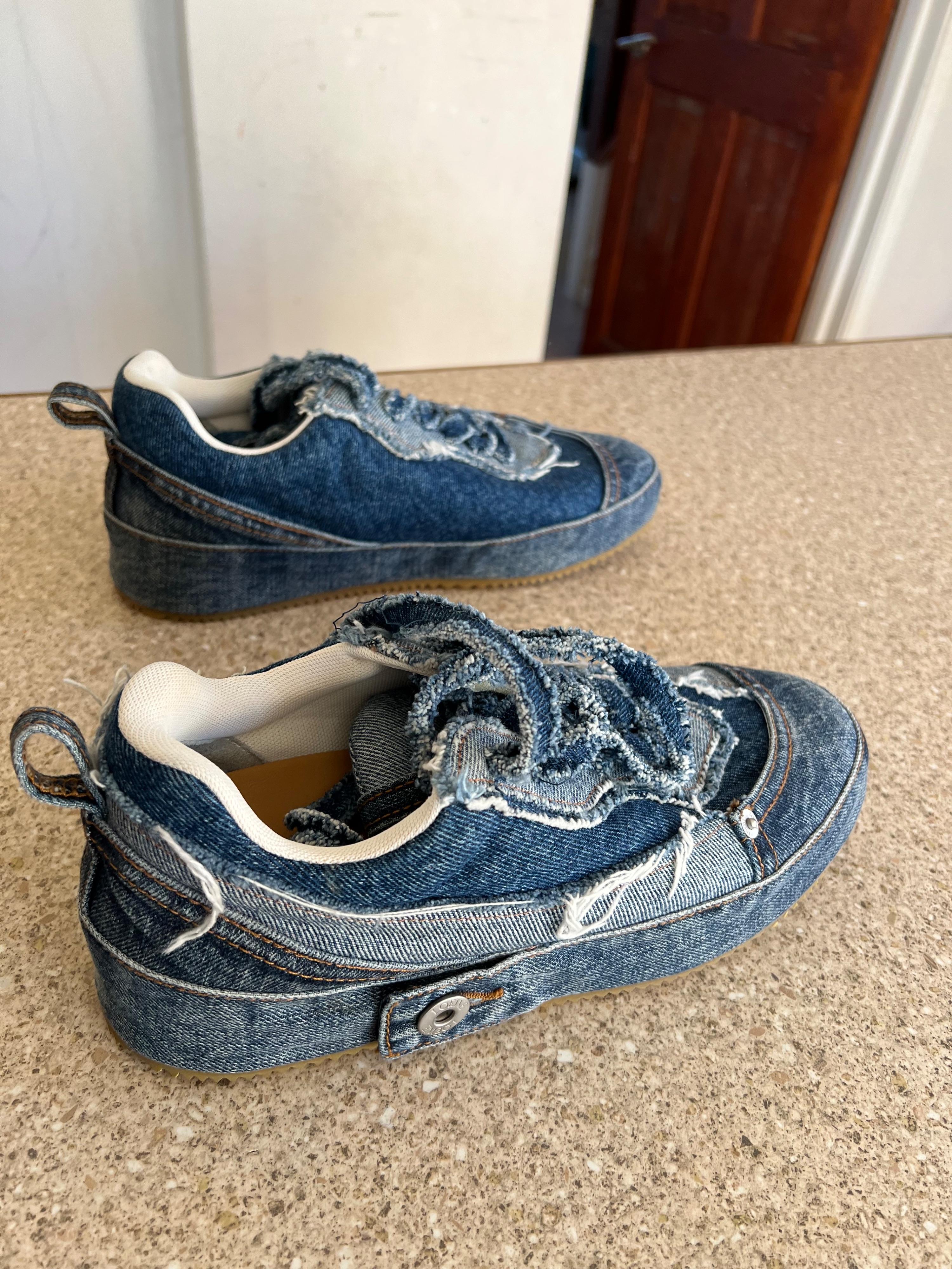 Deconstructed Denim Sneakers