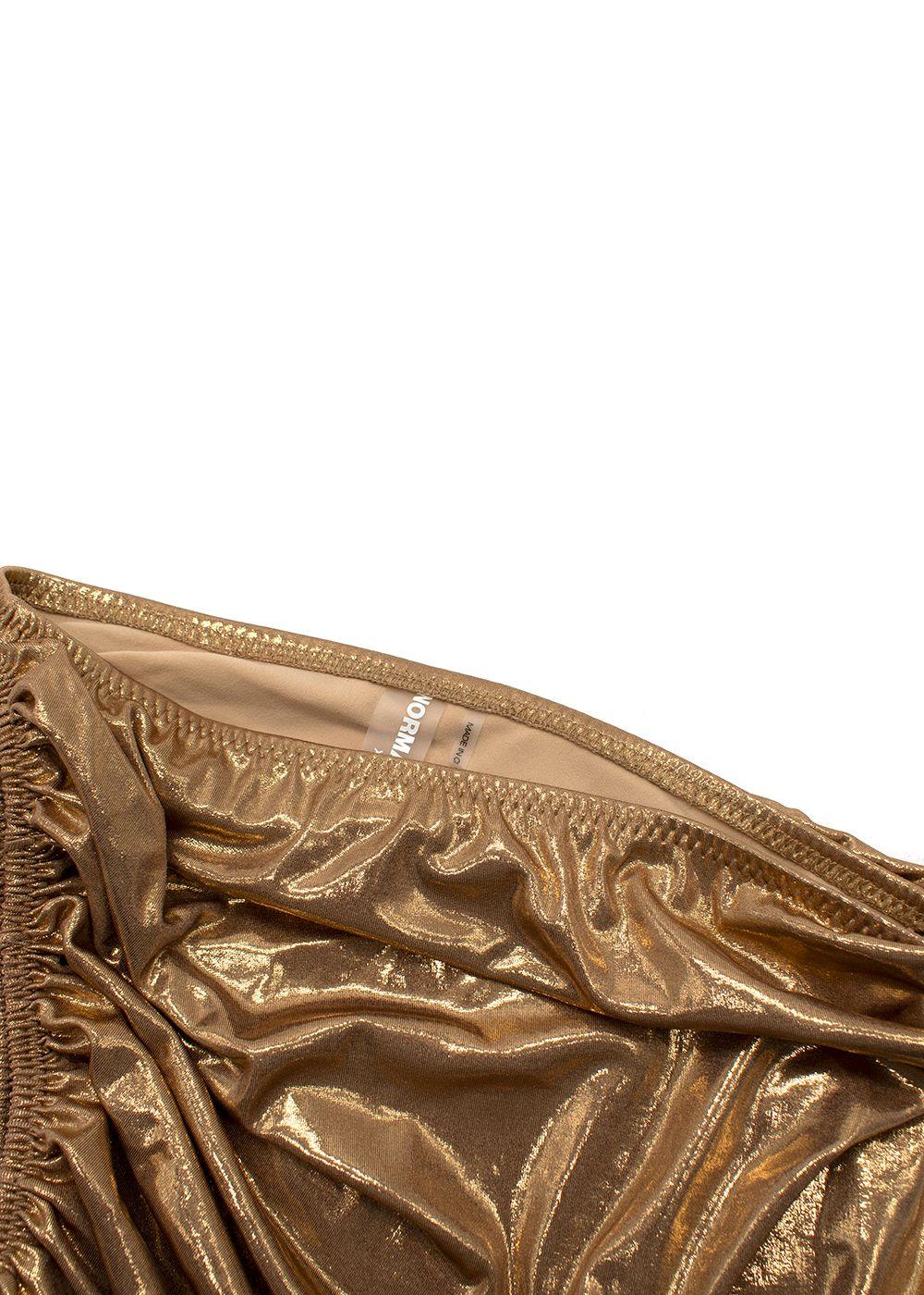 Norma Kamali Gold Lame 'Diana' Mini Dress