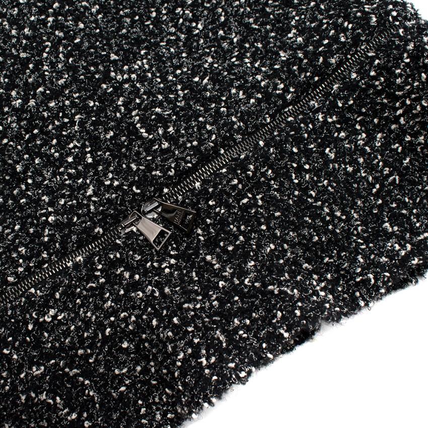Karl Lagerfeld Boucle Tweed Effect Zip Hem Skirt