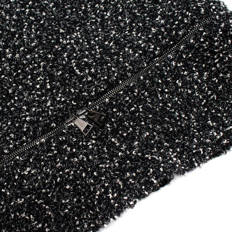 Karl Lagerfeld Boucle Tweed Effect Zip Hem Skirt