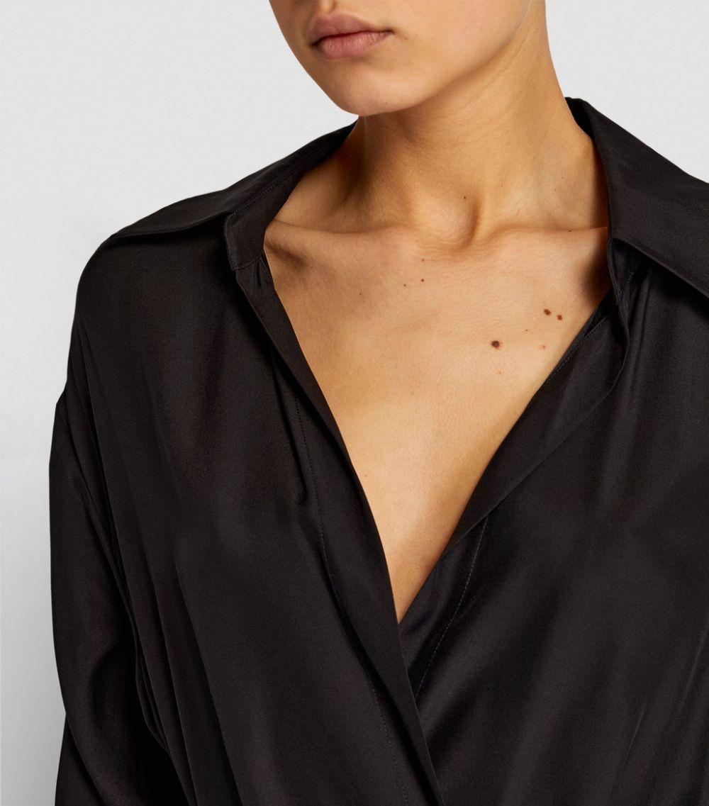 Gauge81 Black Silk Puno Shirt Dress