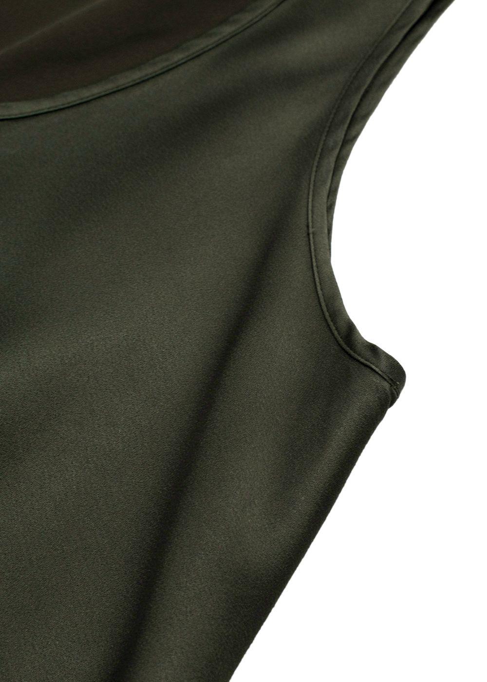 Marina Rinaldi Green Satin Midi Dress