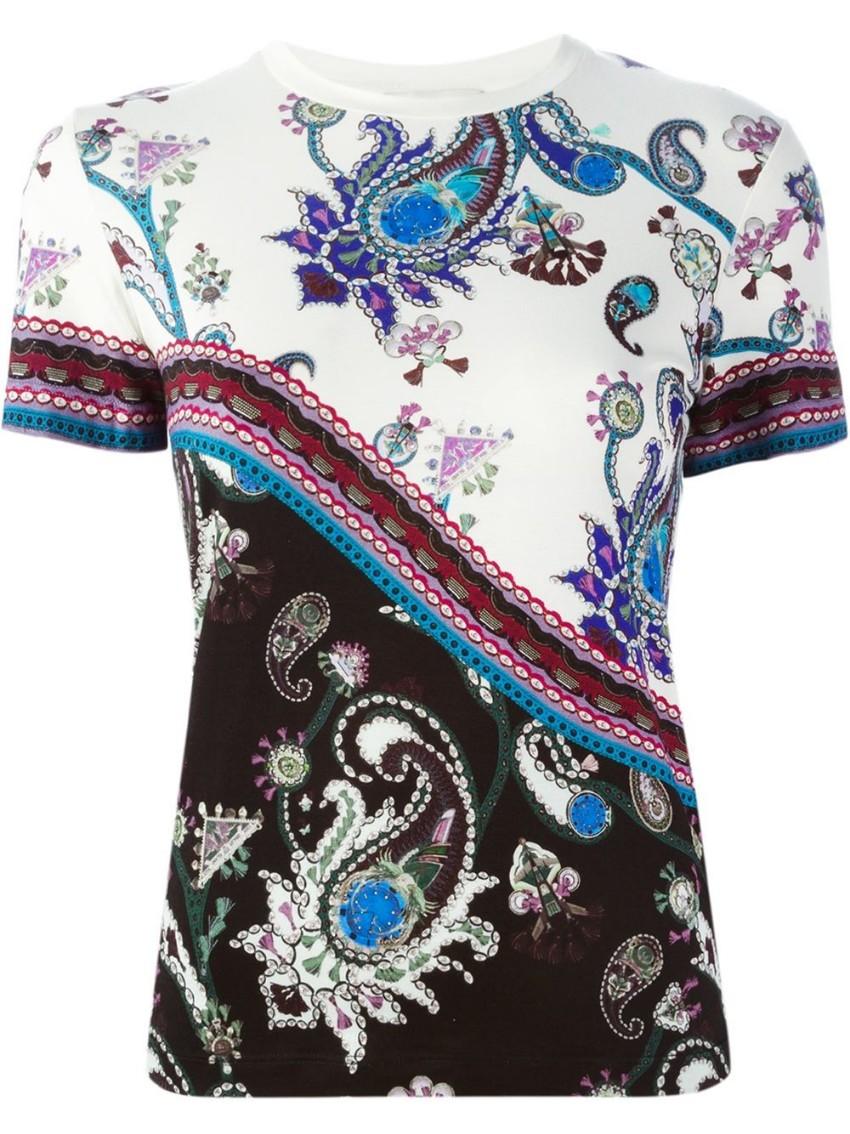 MARY KATRANTZOU white & black printed jersey t-shirt