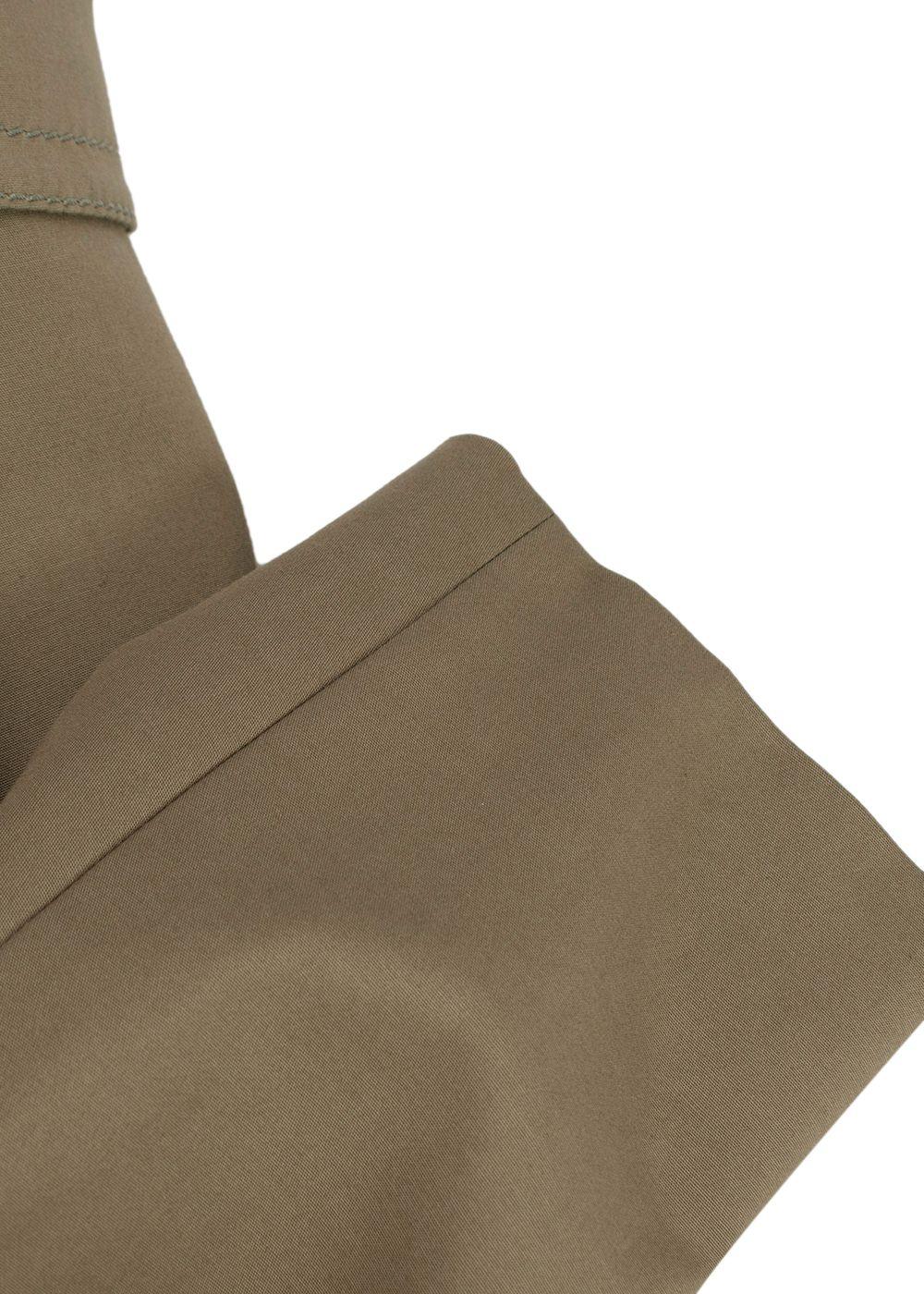 Rochas Khaki Belted Longline Trench Coat