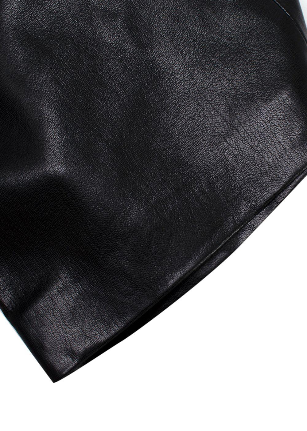 Nanushka Black Chimo Vegan Leather Wide-leg Trousers