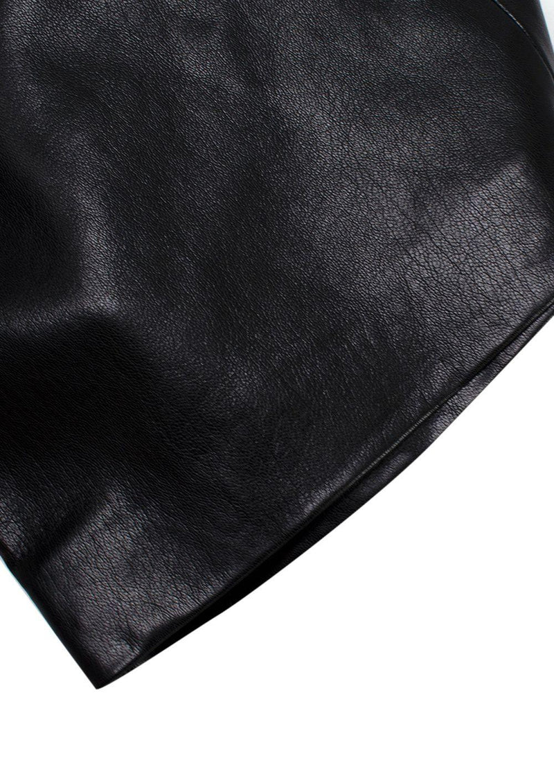 Nanushka Black Chimo Vegan Leather Wide-leg Trousers