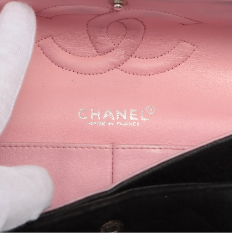 Chanel Timeless Quilted Black Fabric Bag