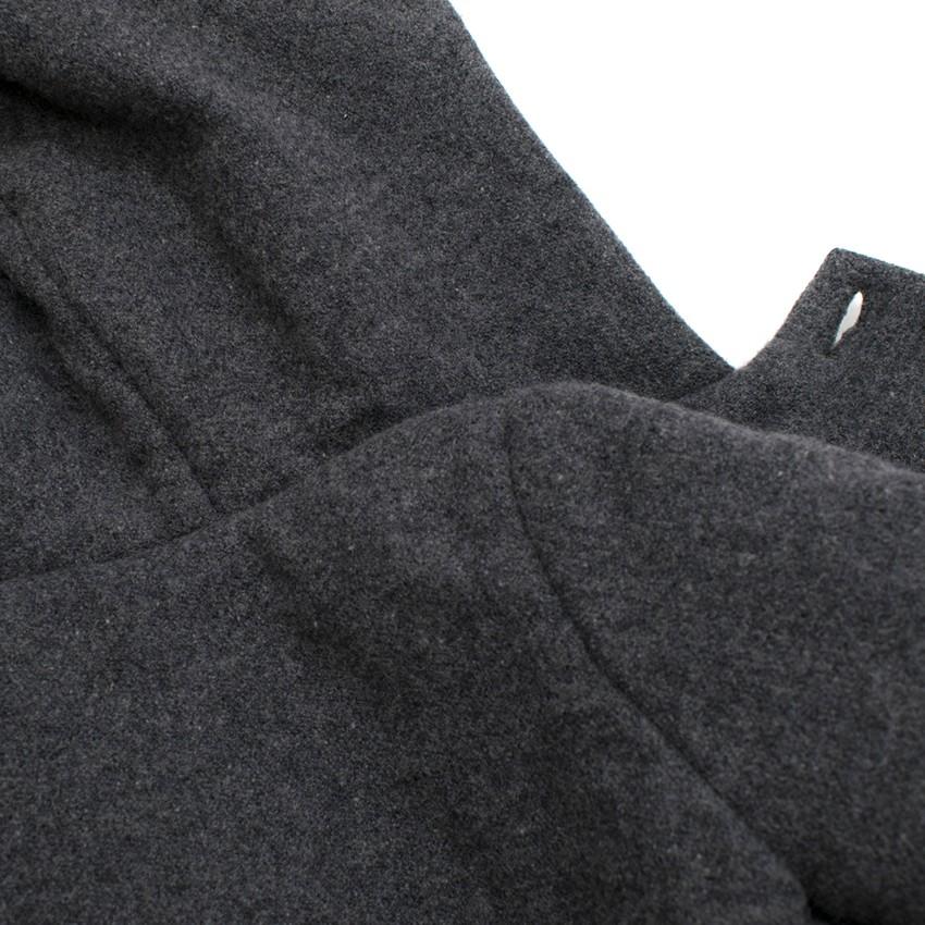 Bonpoint Girls' Grey Wool-blend Hooded Coat
