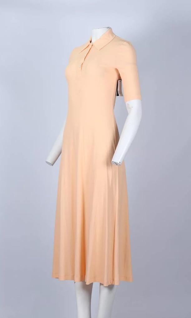 Rosetta Getty Peach Cotton Dress
