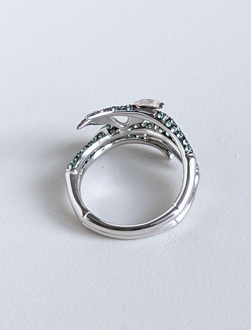 Atelier Swarovski x Stephen Webster Gold, Lab-Grown Diamond and Sapphire Bamboo Ring