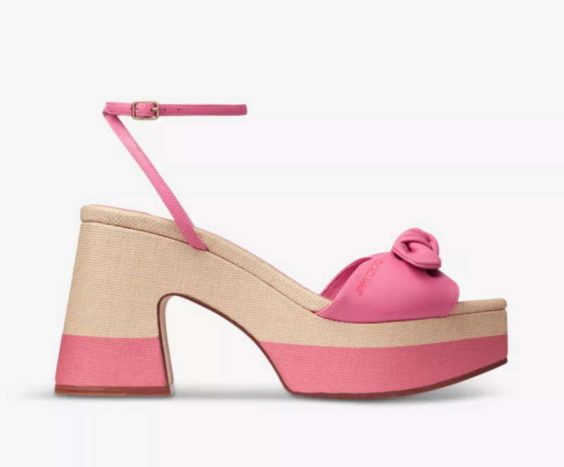 Jimmy Choo Ricia 95 Leather Platform Sandals