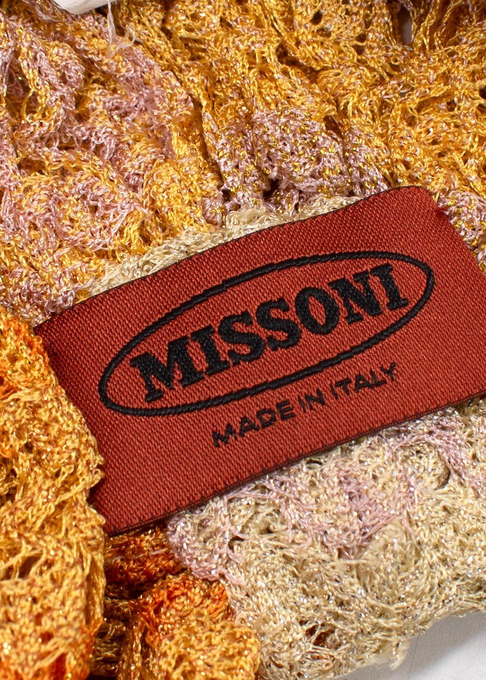 Missoni Yellow & Pink Metallic Knit Turban