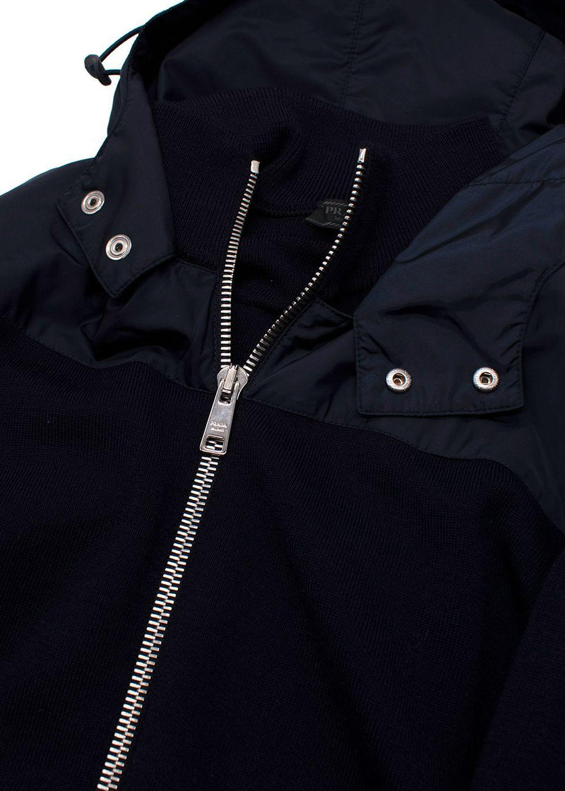 Prada Navy Nylon and Wool Windbreaker