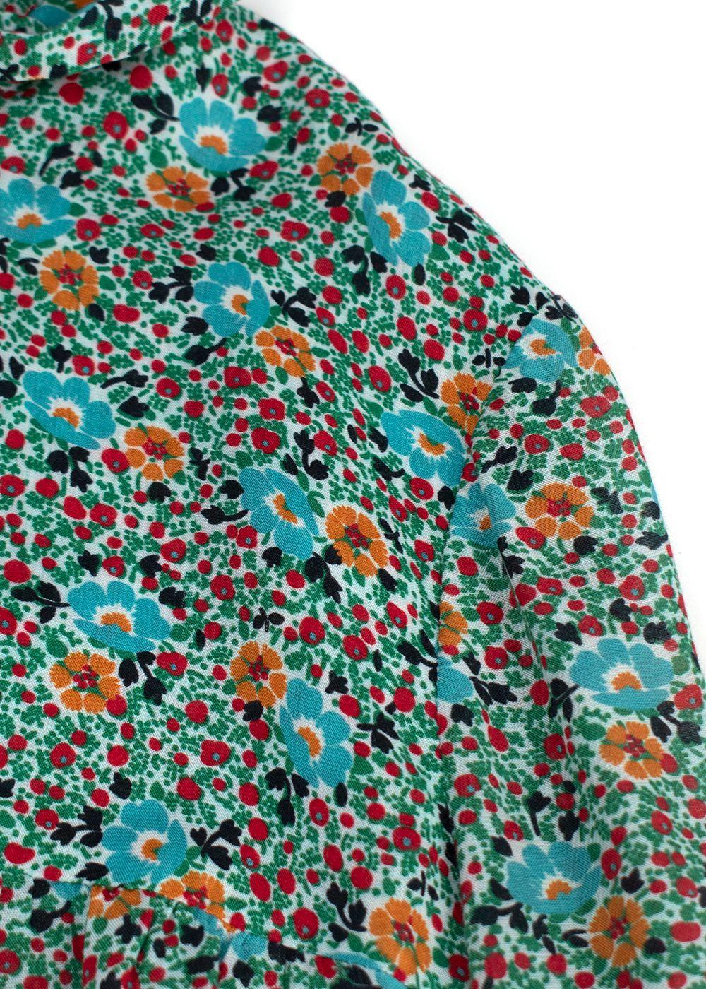Saint Laurent Floral Pussybow Blouse