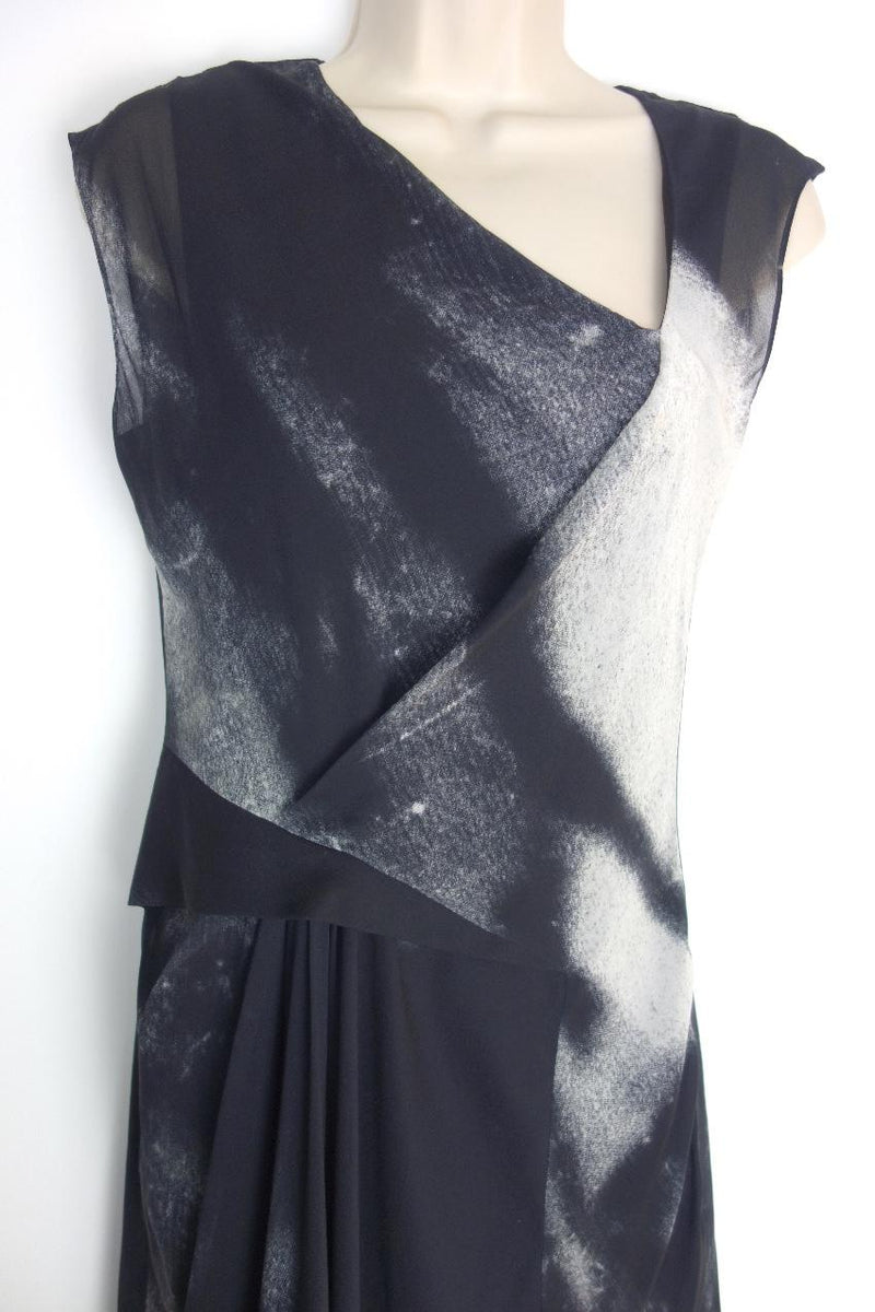 Helmut Lang Printed stretch-silk dress