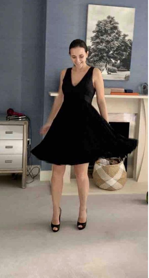 Balenciaga Black Draped Silk Dress