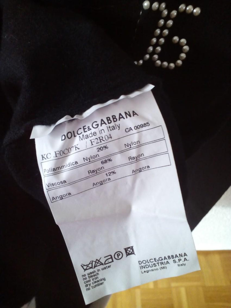 Dolce & Gabbana Black & White Knit Cardigan