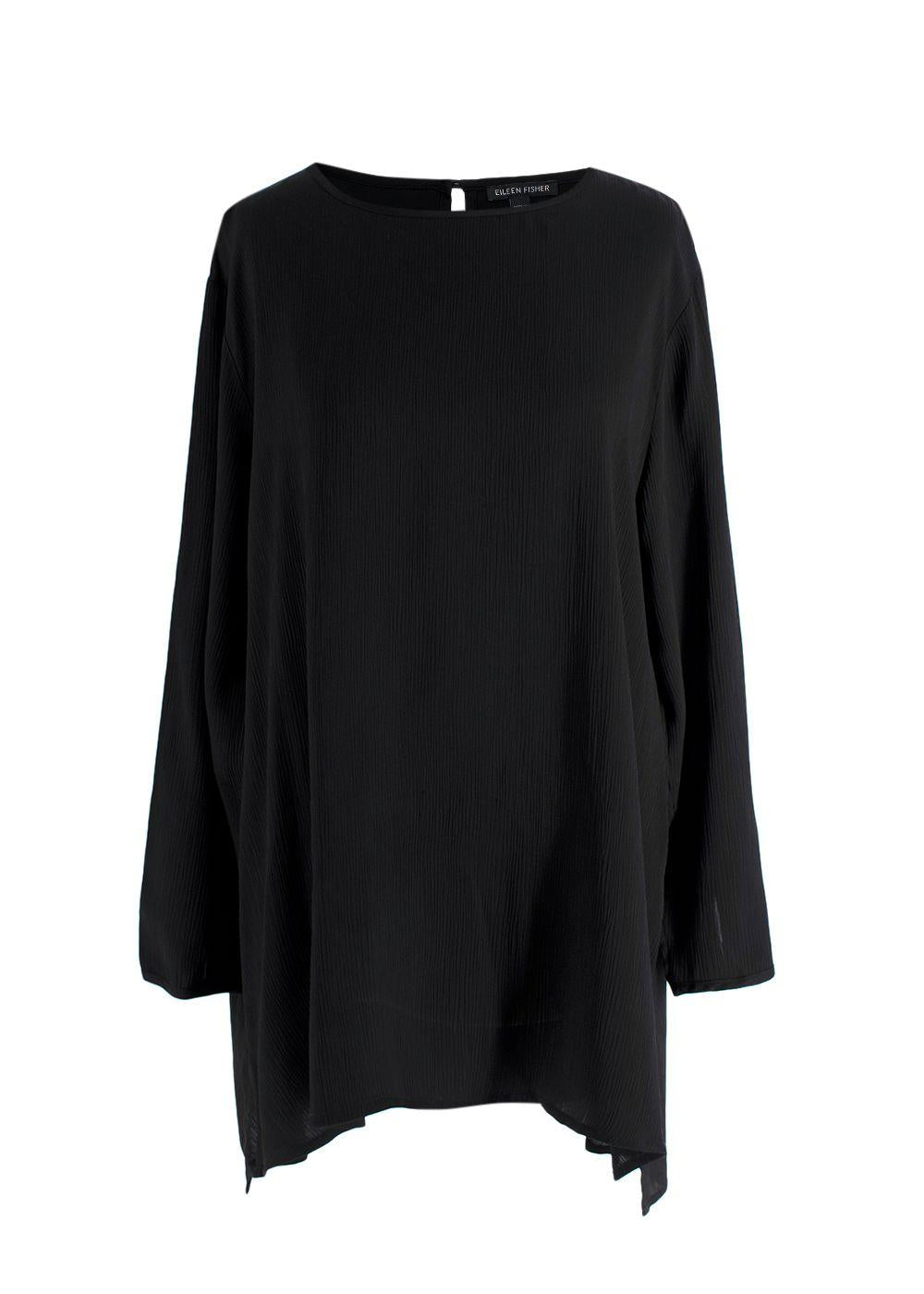 Textured Cupro Round Neck Top