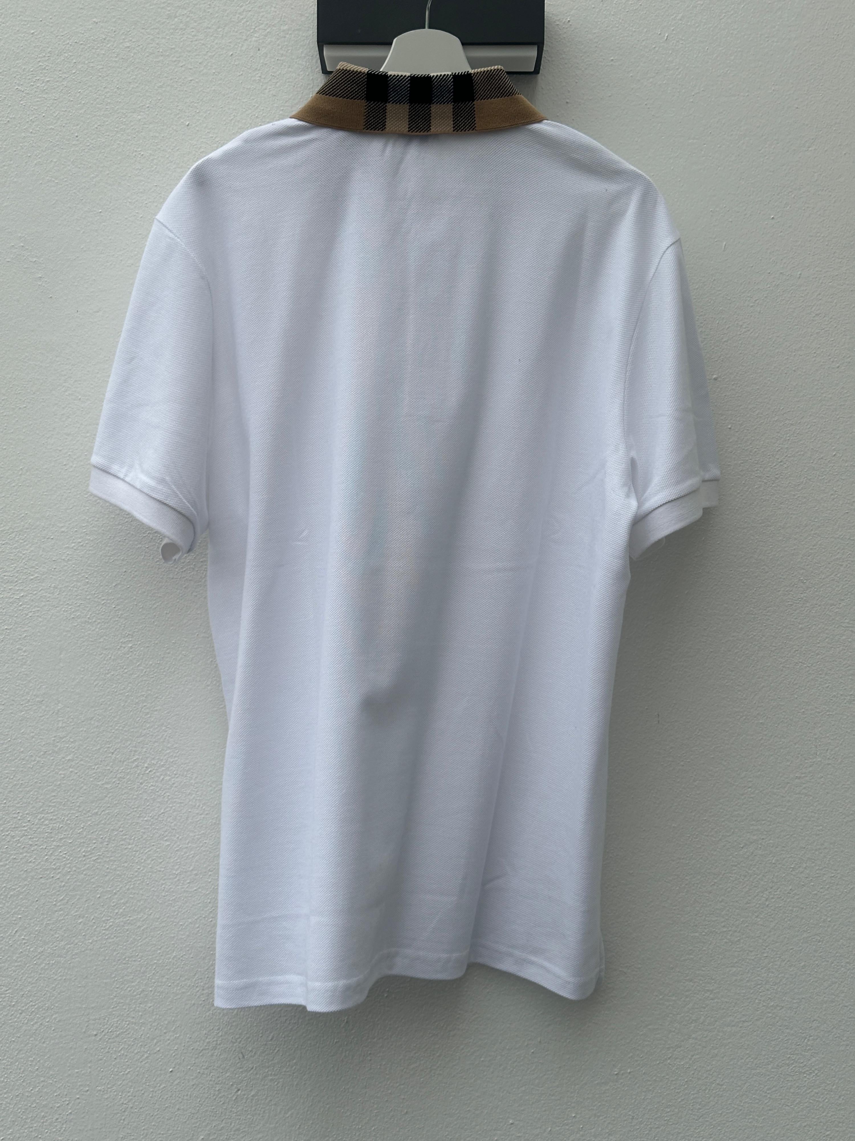 Burberry White Polo Shirt