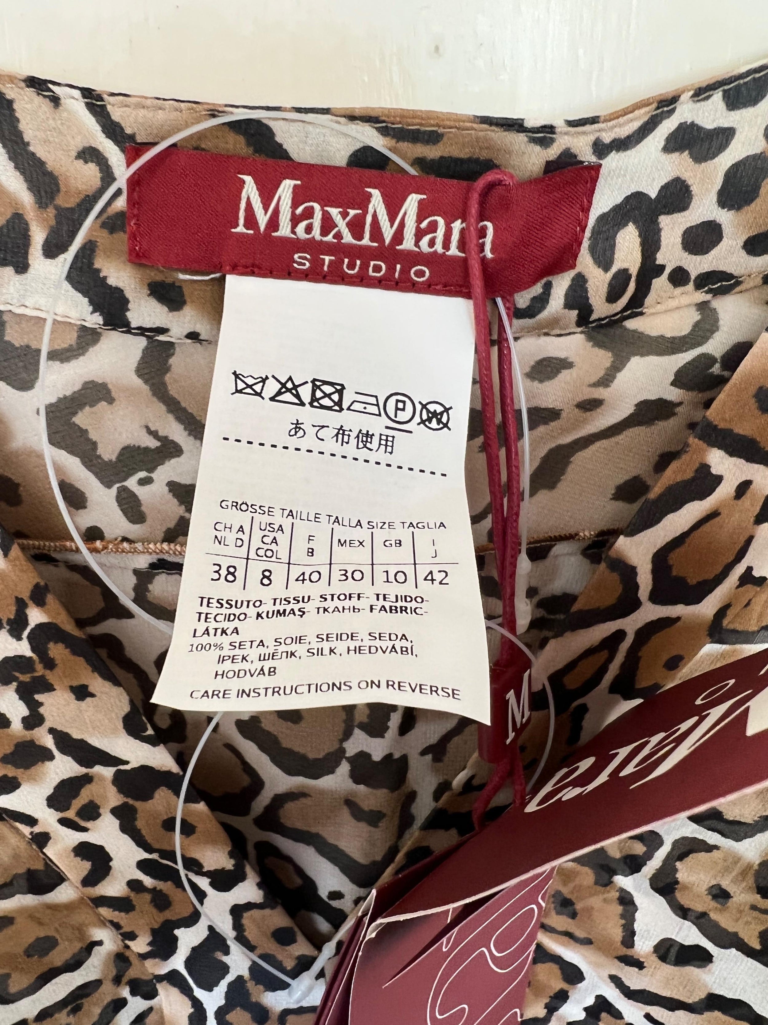 Geneve Leopard Silk Dress