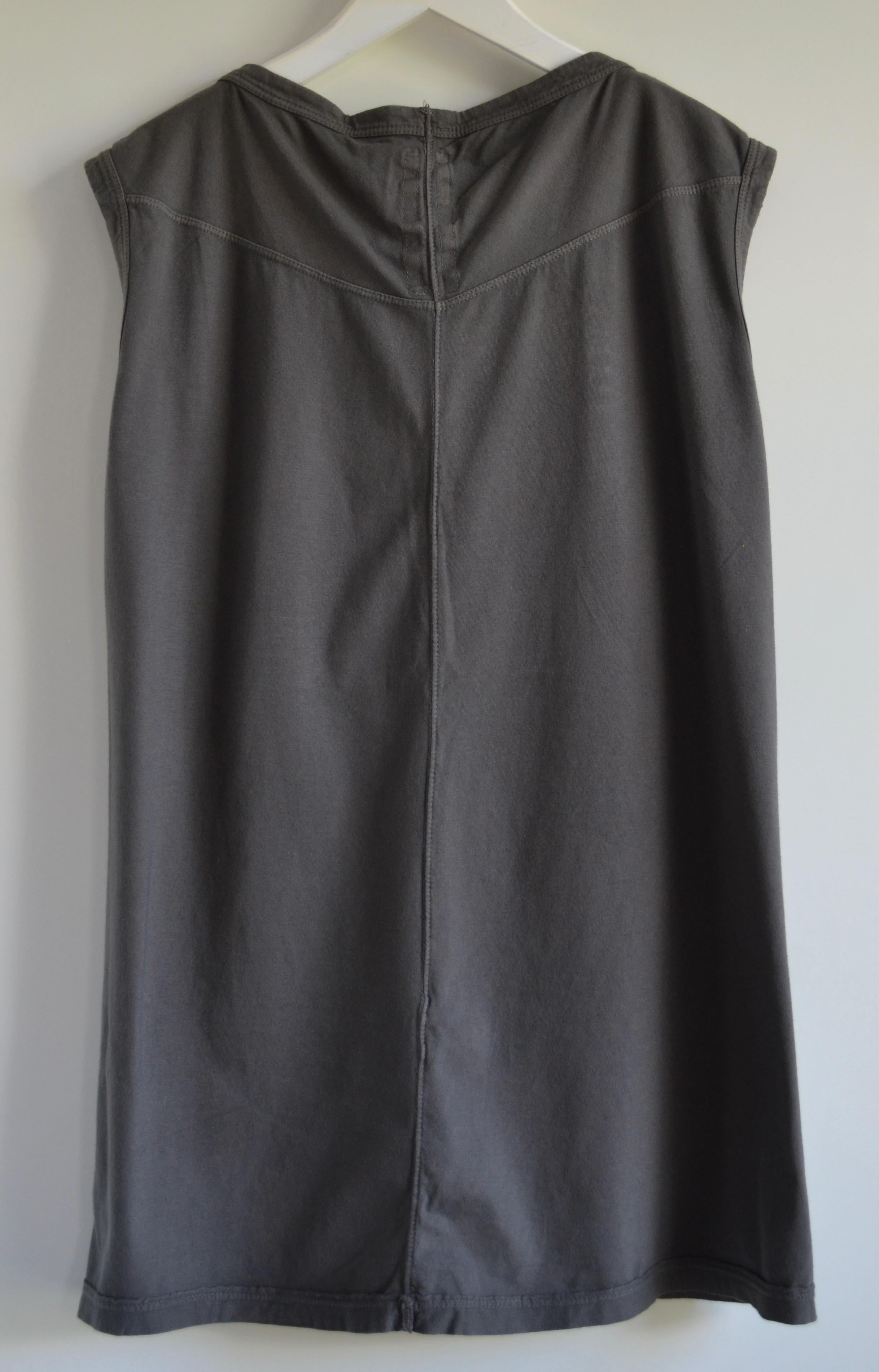 Rick Owens Brown Cotton Tank Top