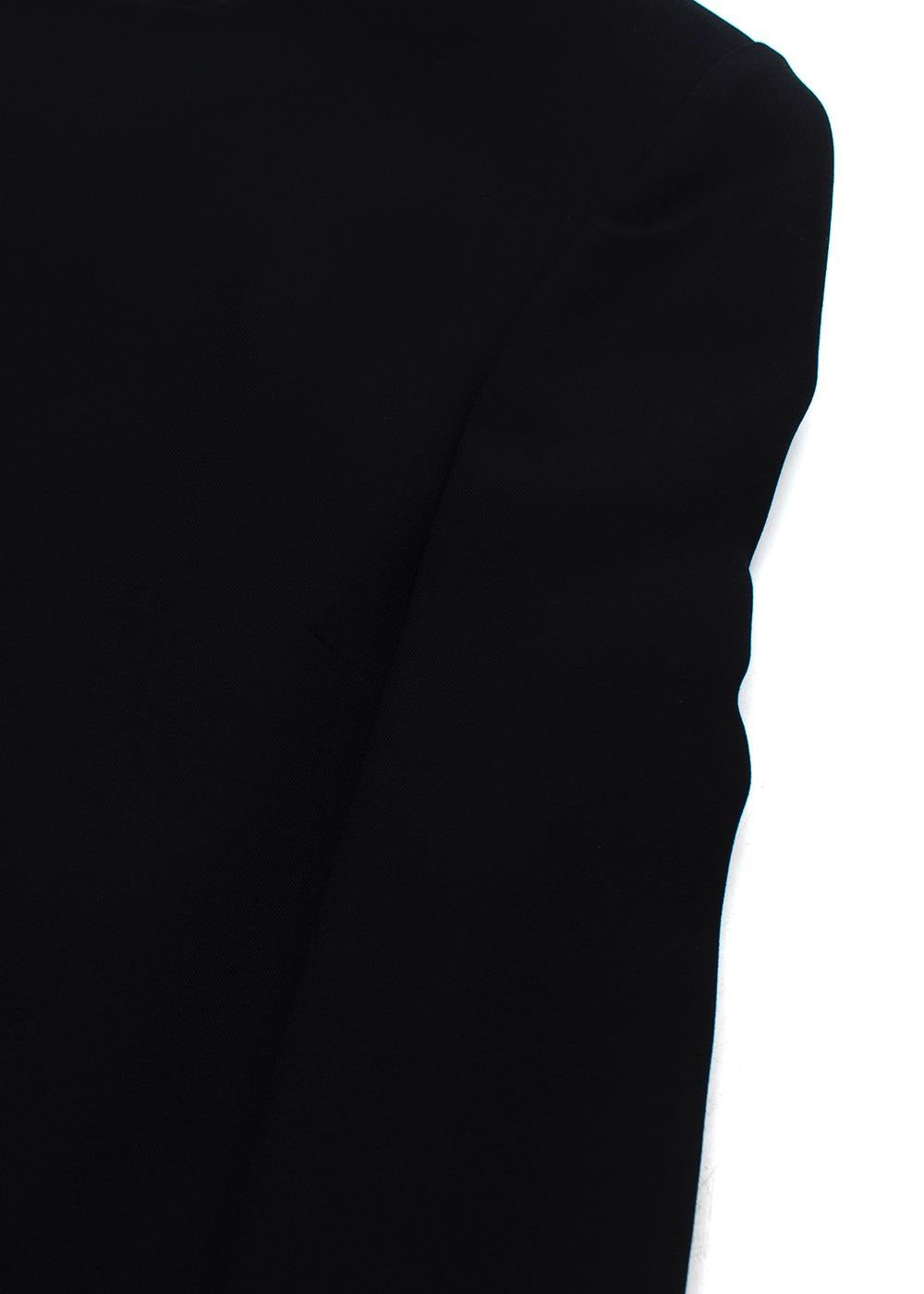Miu Miu Black Long Sleeve Bow Detail Mini Dress