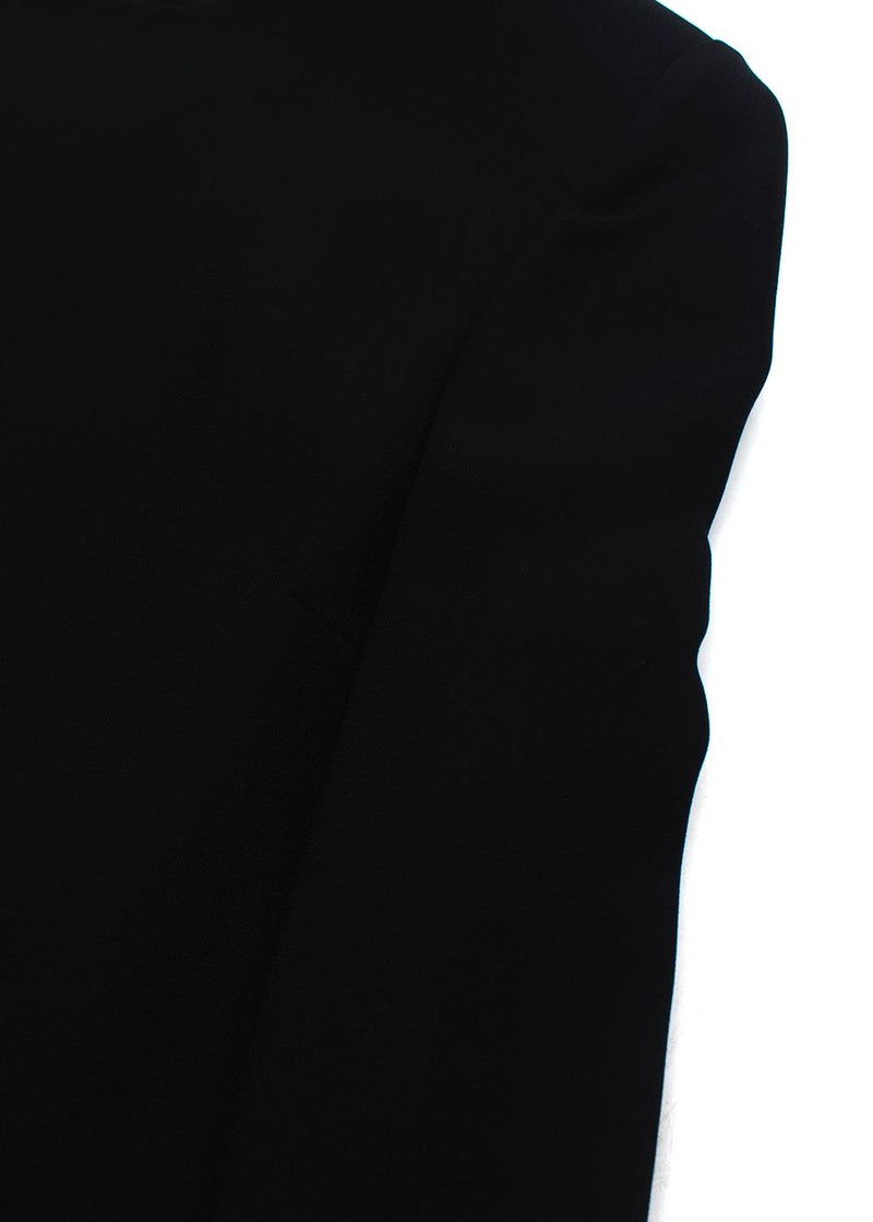 Miu Miu Black Long Sleeve Bow Detail Mini Dress