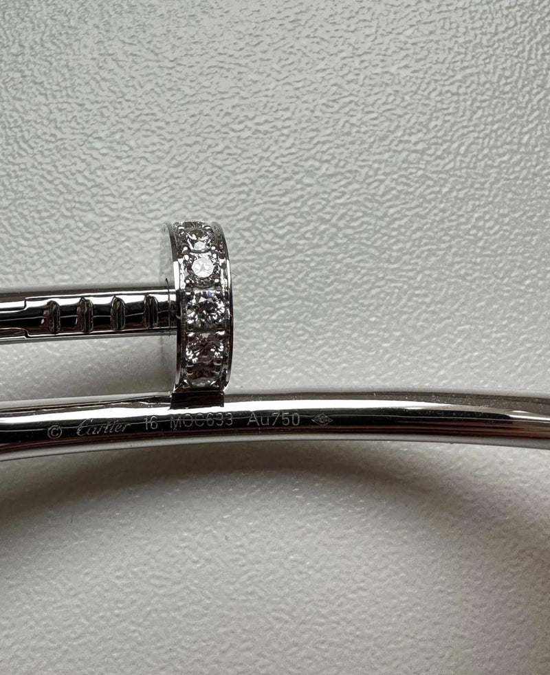 White Gold Diamond Set Juste Un Clou Bracelet