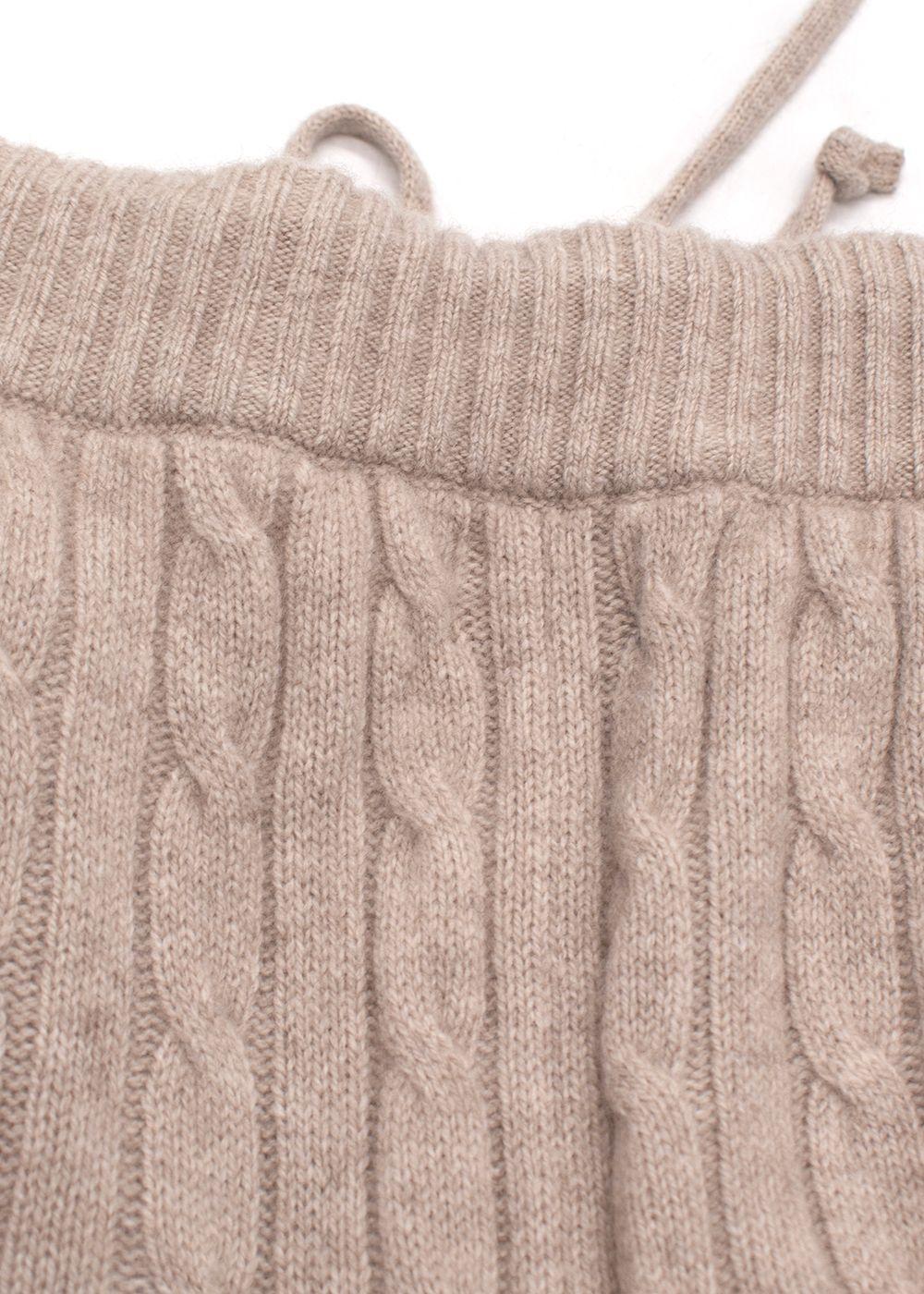 Polo Ralph Lauren Beige Argyle Knit Wool Blend Joggers