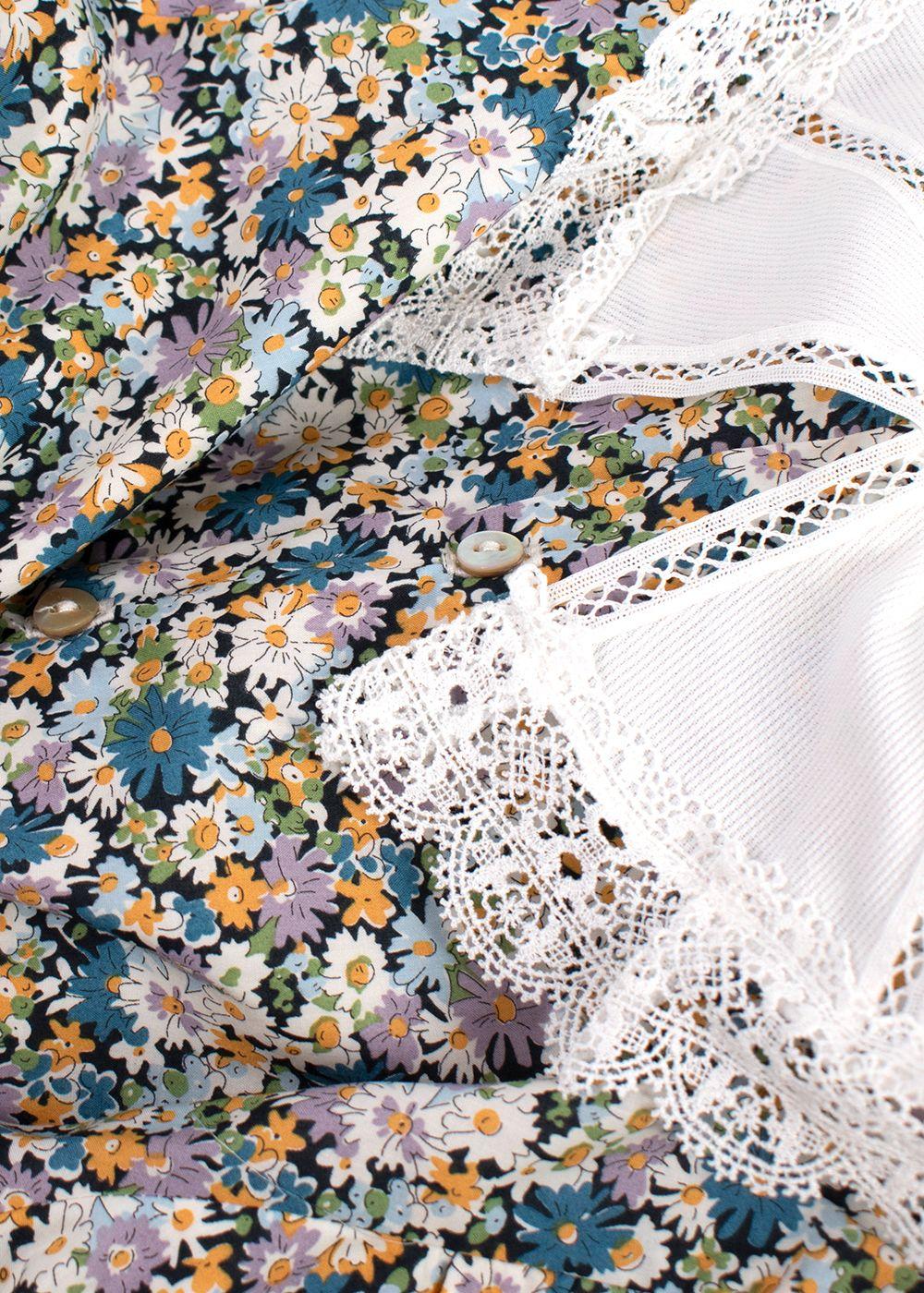 Strawberries & Cream Liberty Print Floral Dress 4 Years