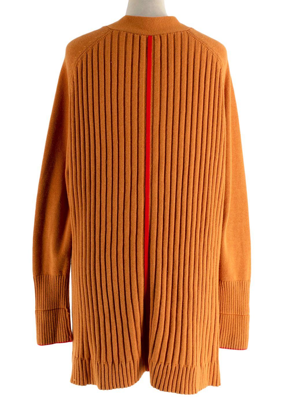 Escada Pumpkin Orange Knit Cardigan