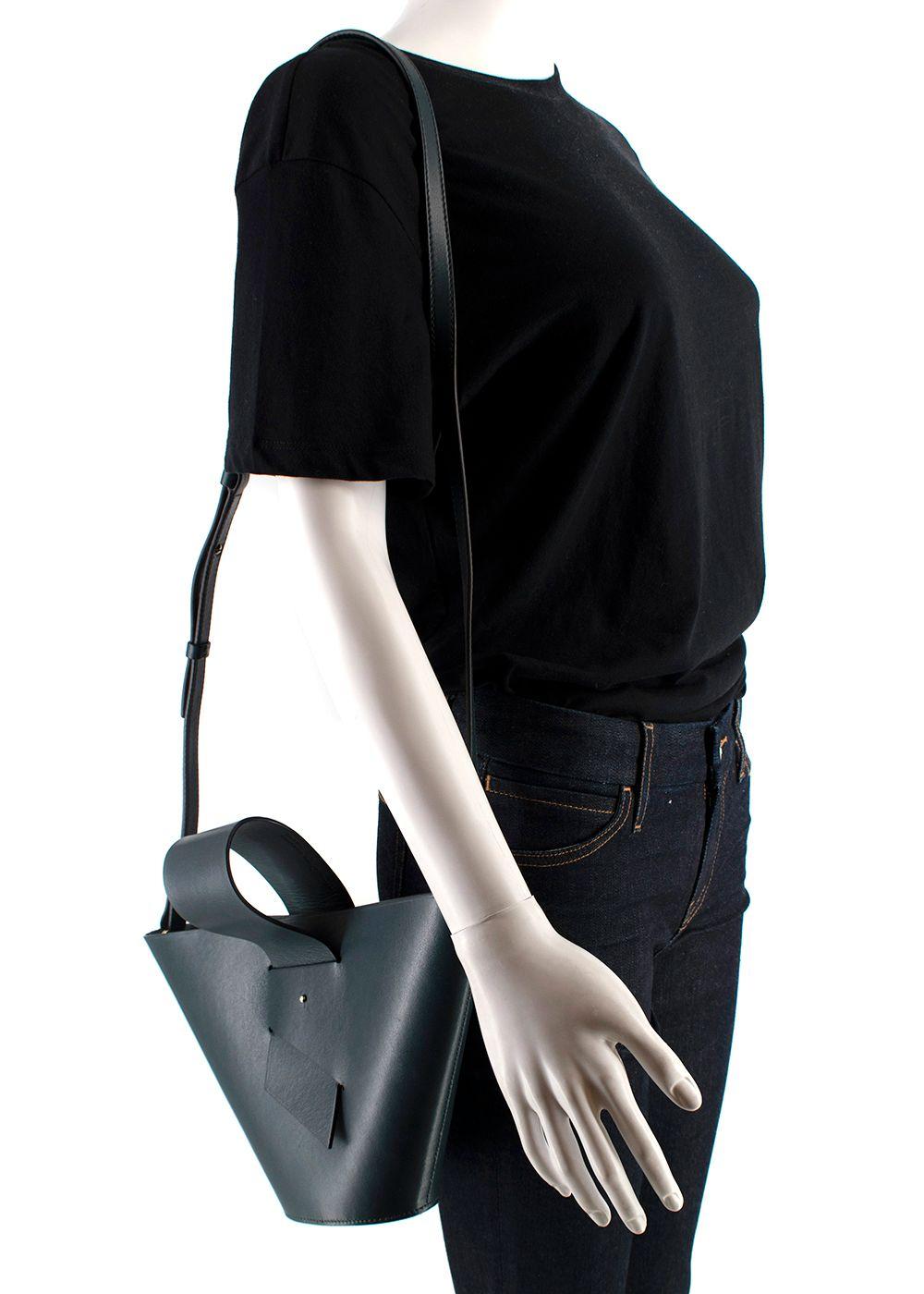 Carolina Santo Domingo Dark Green Leather Shoulder Bag