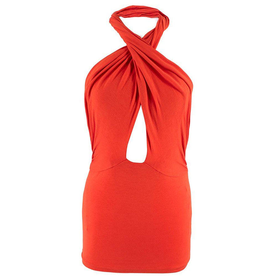 Ralph Lauren Orange Halterneck Top