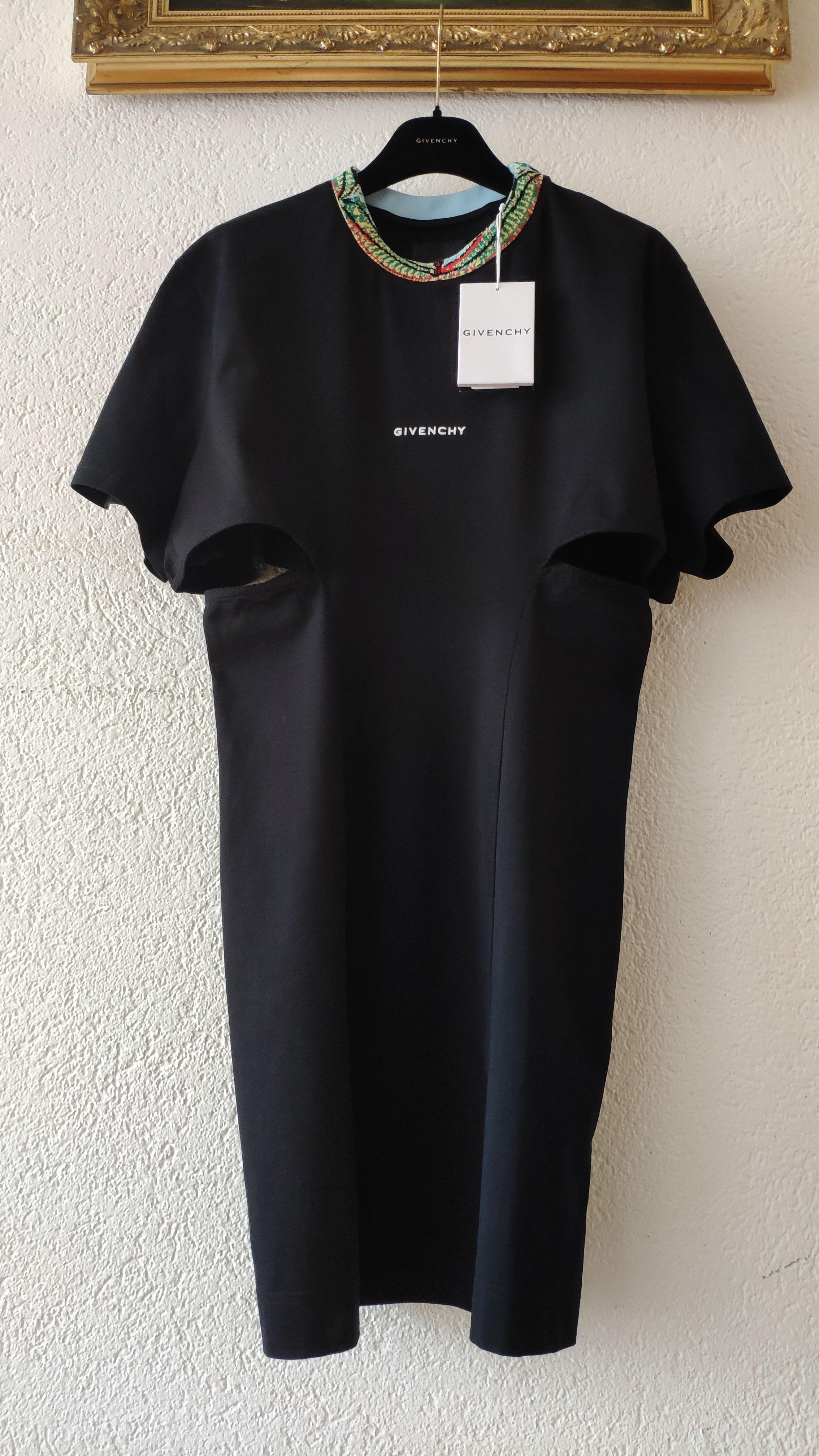 Givenchy Black Cut Out T-Shirt Dress