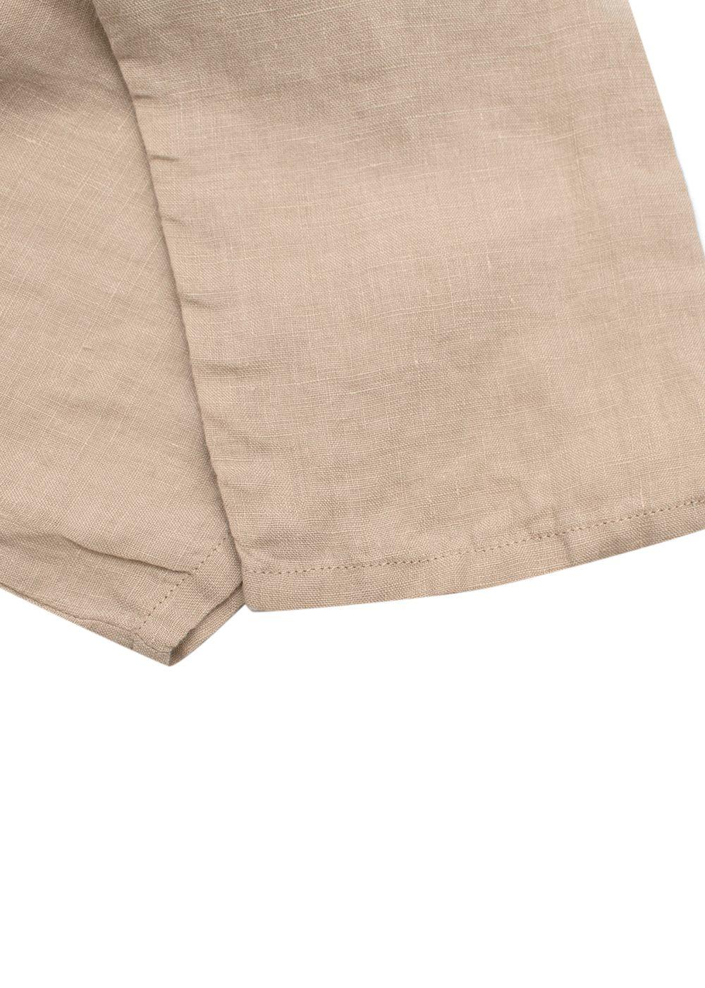 3-4Y Kids Beige Linen Pants