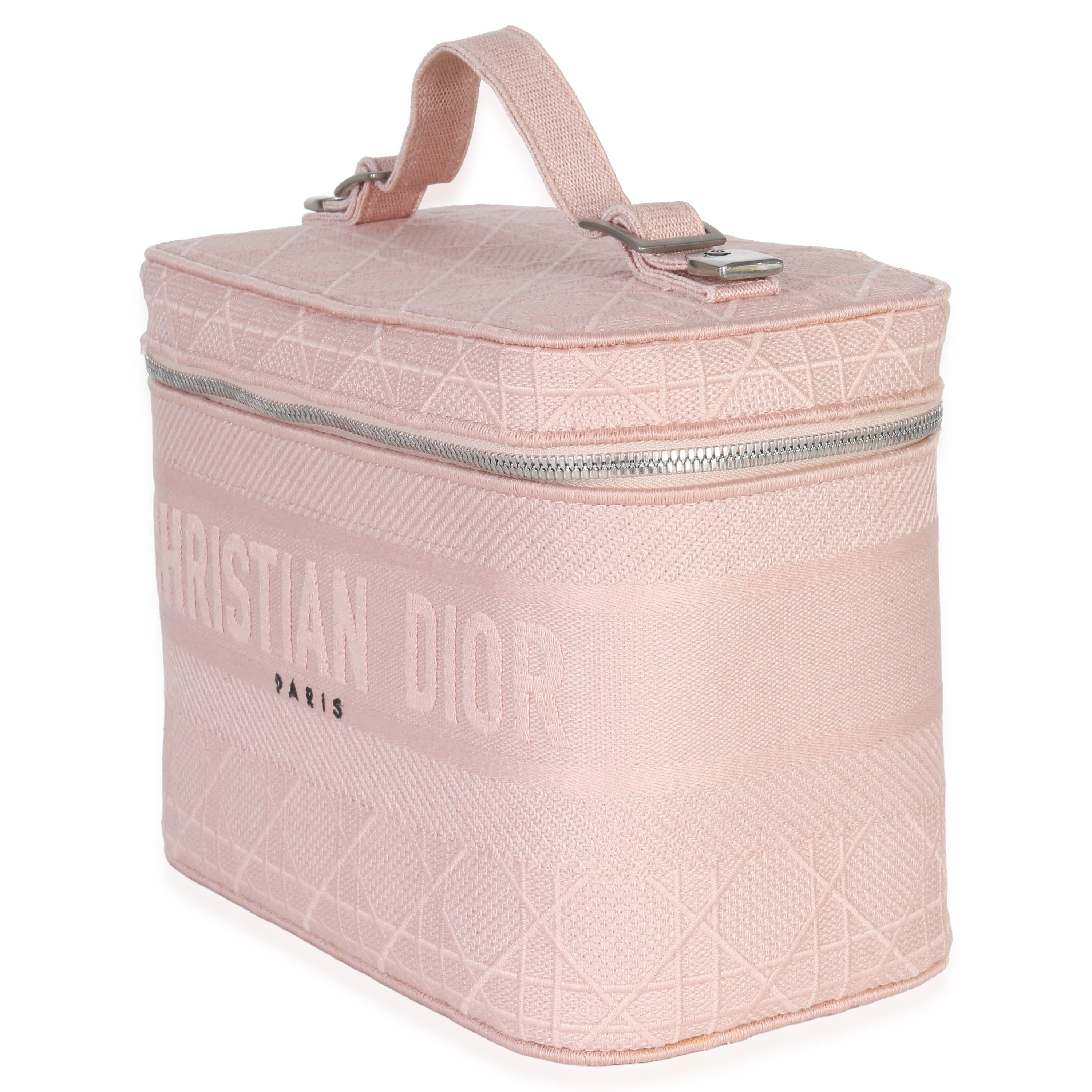 Dior Canvas Embroidered Cannage DiorTravel Vanity Case