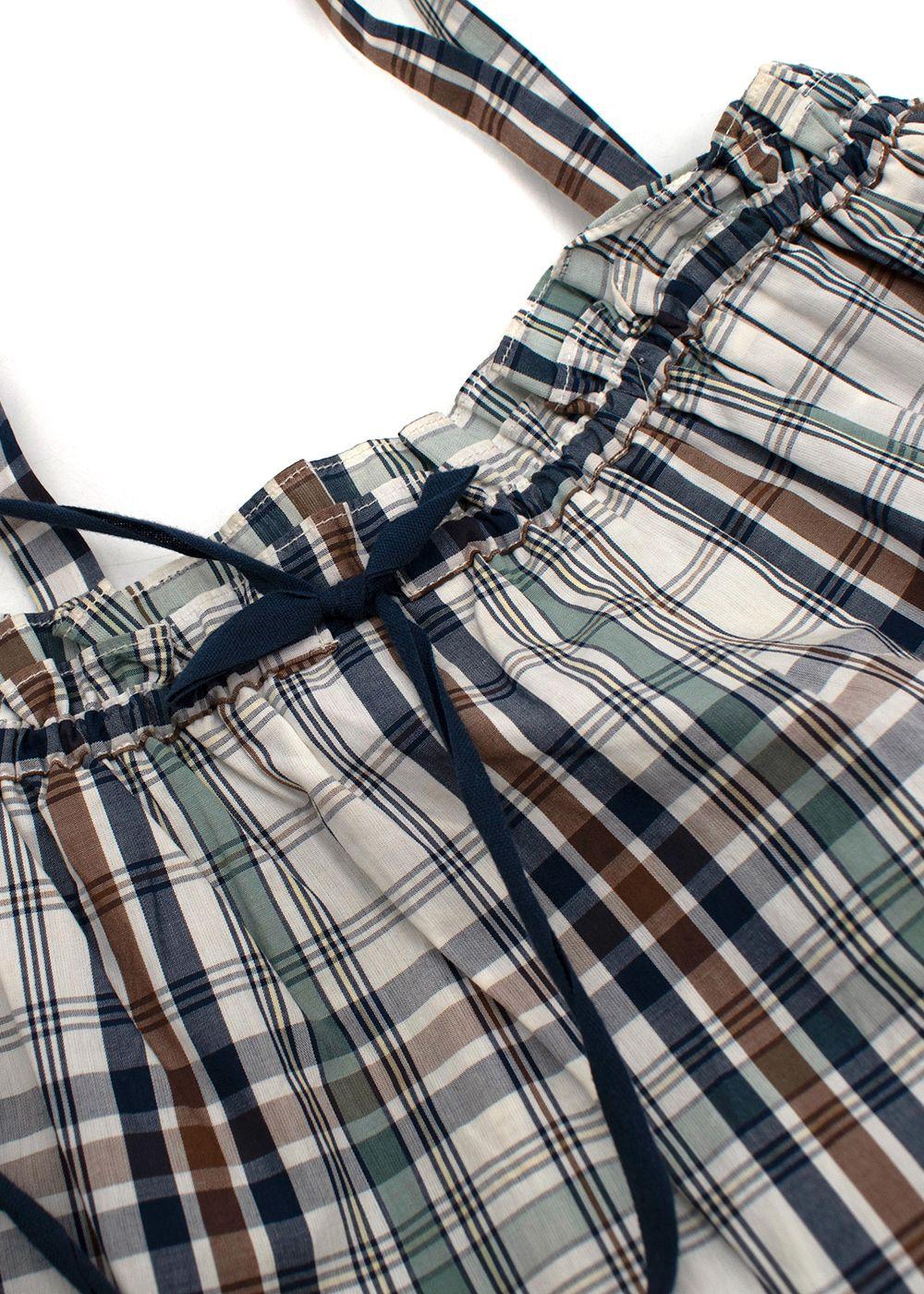 Bonpoint Kids Plaid Drawstring Dress