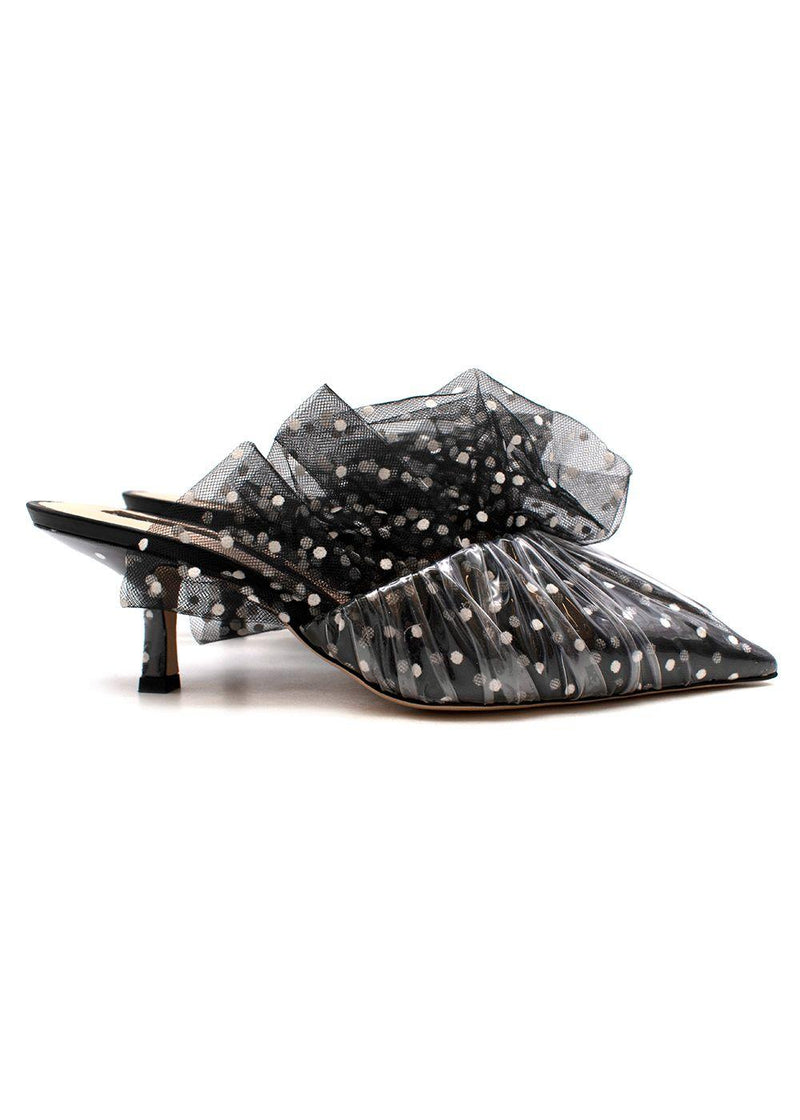 Polka-dot Tulle & PVC Pumps