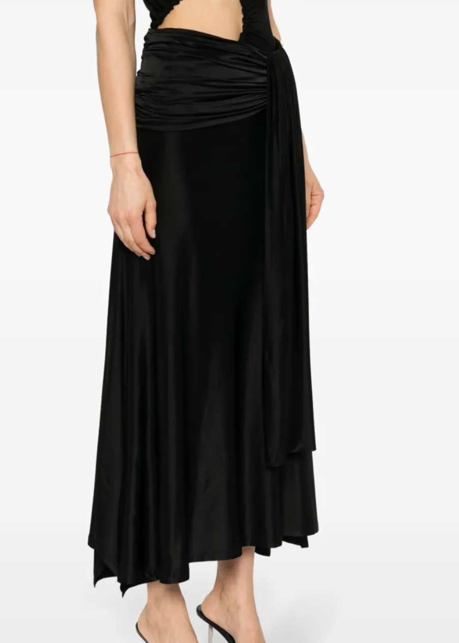 Rabanne Drape-Detail Maxi Skirt