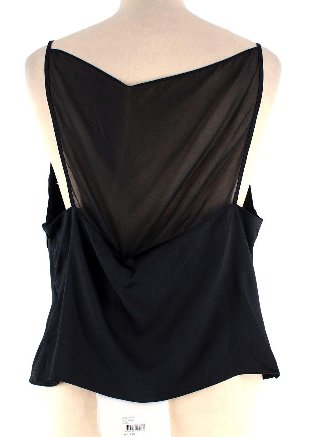 SIR Black Dunya Silk Cami Top