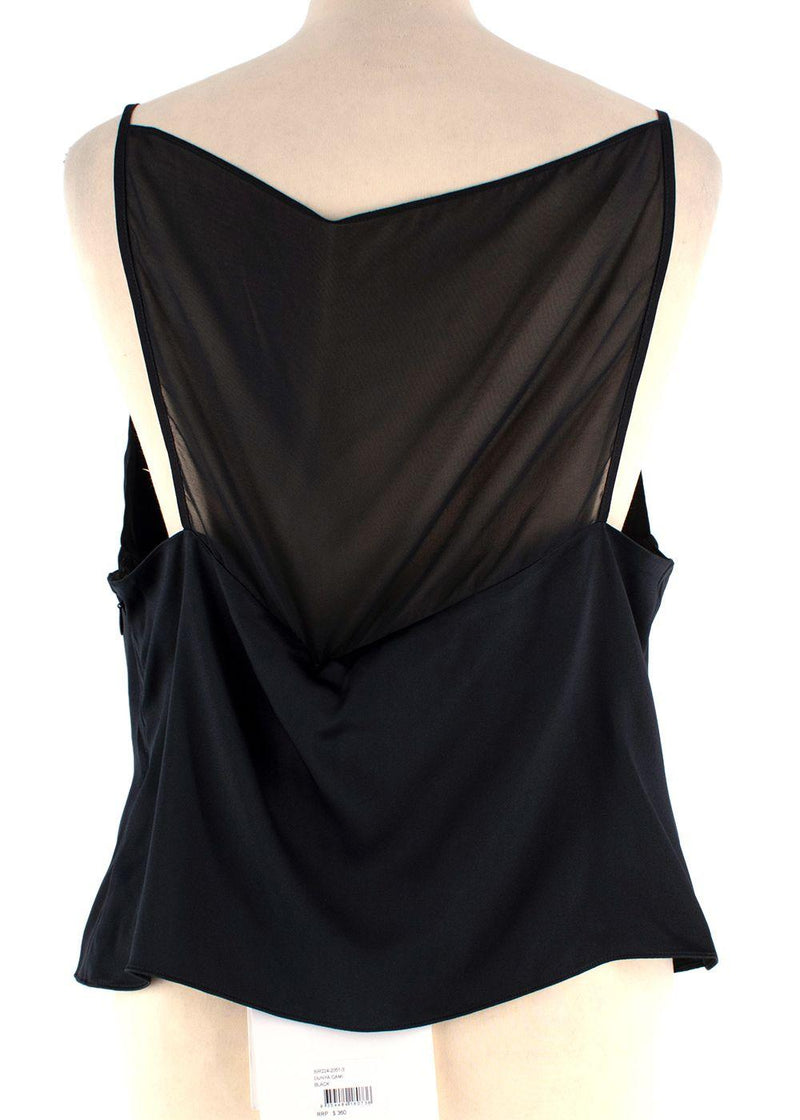 SIR Black Dunya Silk Cami Top