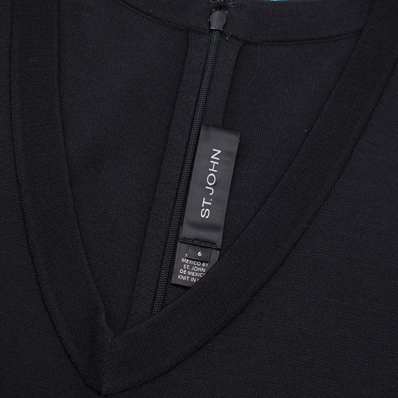 St. John Black Knit Dress