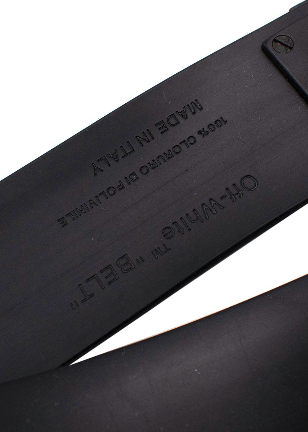 Off-White Black Rubber Logo Buckle Belt
