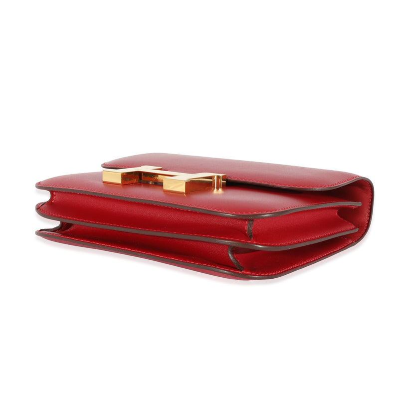 Hermès Rouge Casaque Swift Constance 18 GHW
