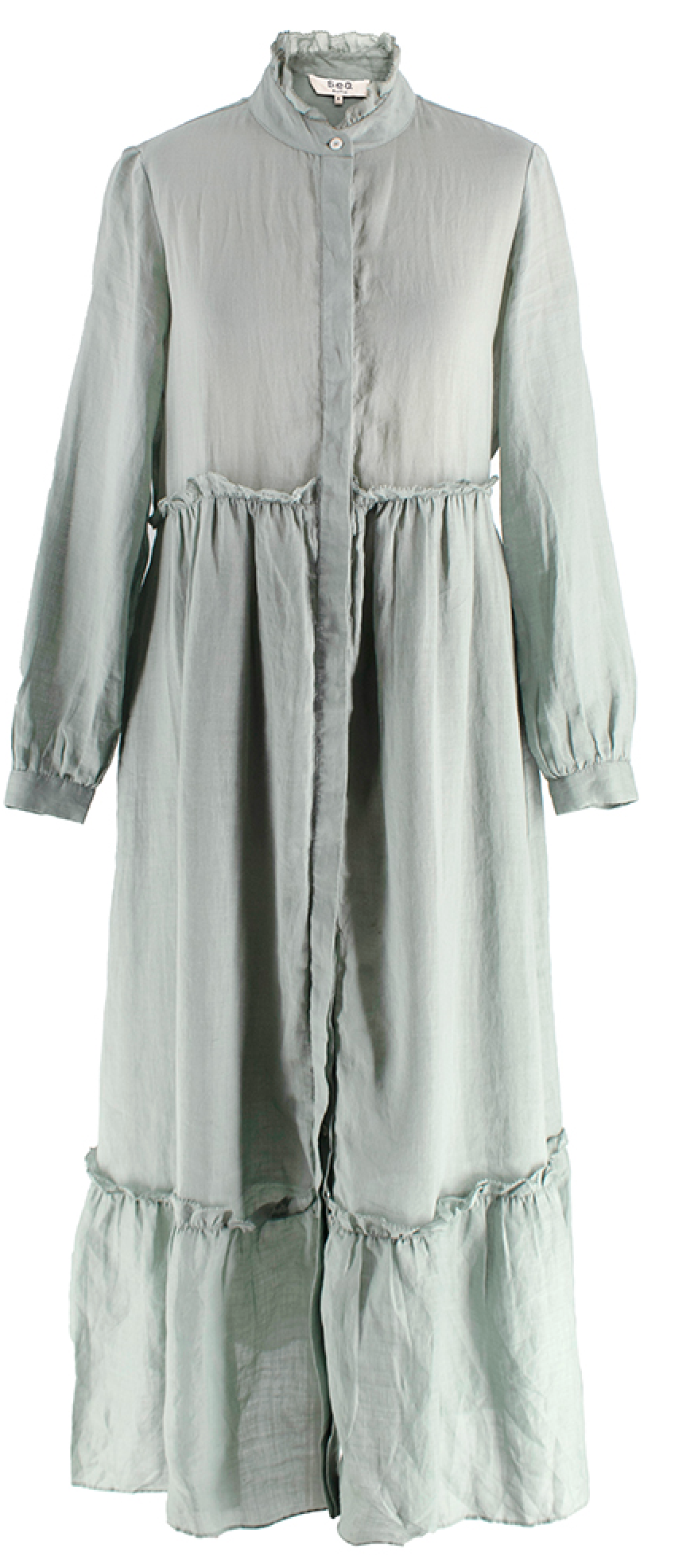 Sea New York Ruffled Sage Green Midi Dress