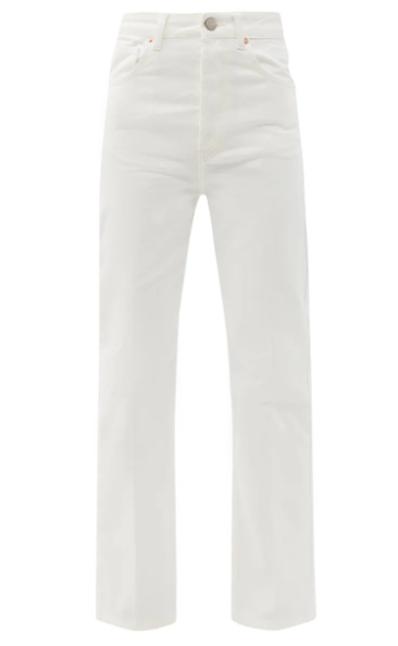 Raey White Plank Straight Leg Jeans