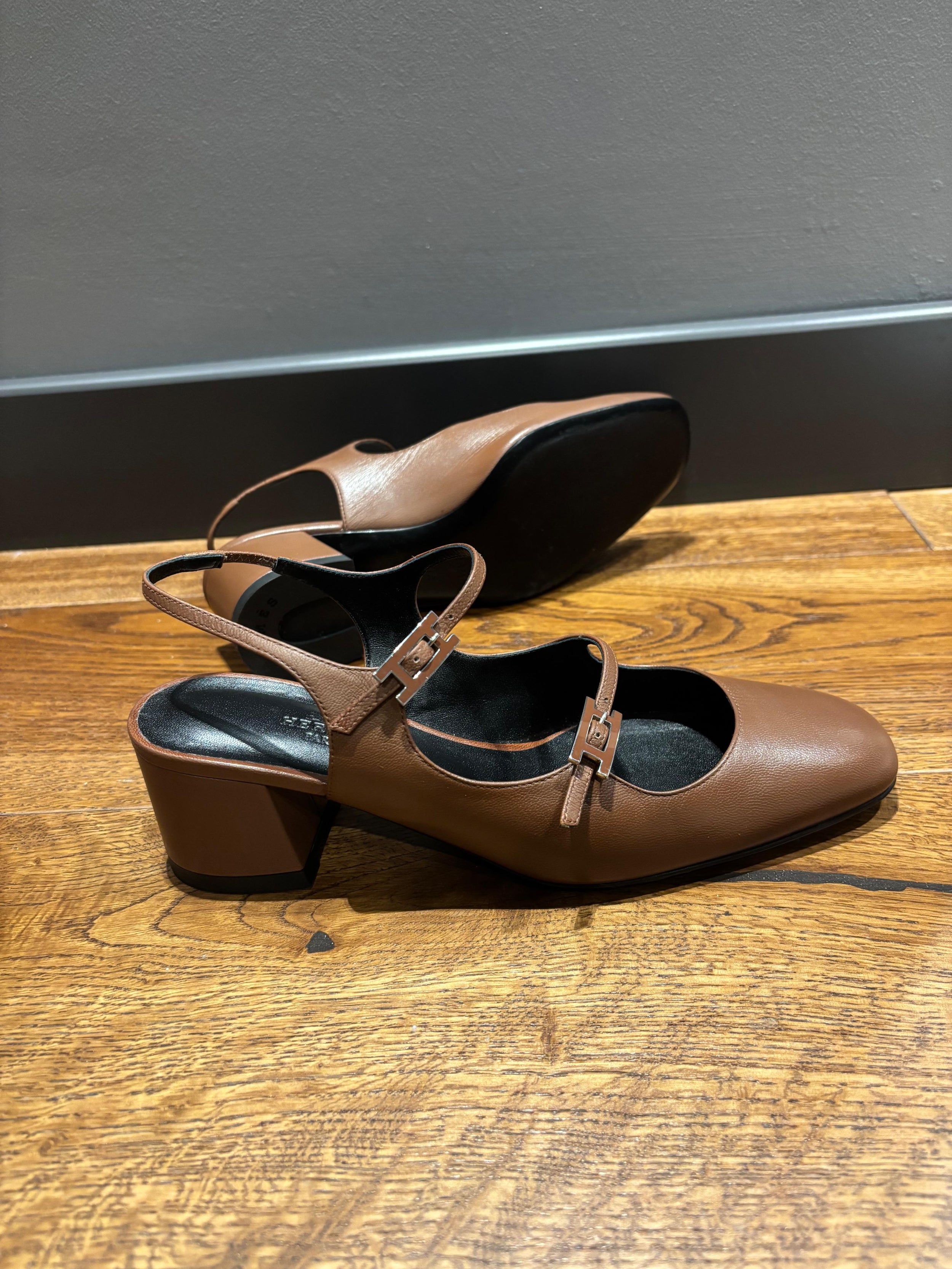 Hermes Tan Jackie Sandals
