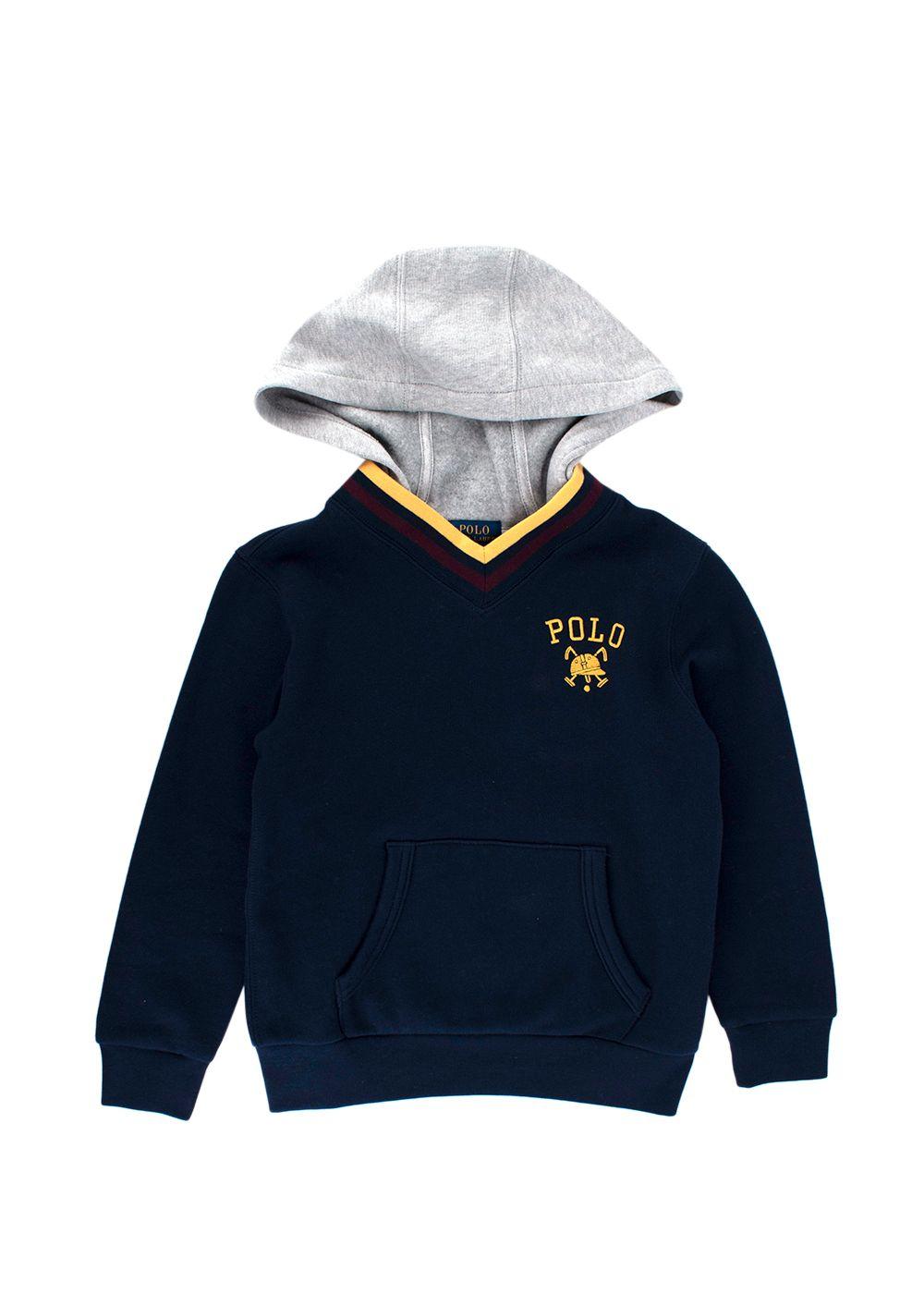 Polo Cricket Striped Hooded Sweatshirt